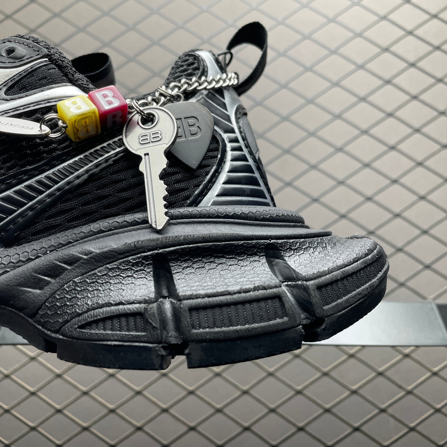 Balenciaga Men's Black 3Xl Trainer With Charms