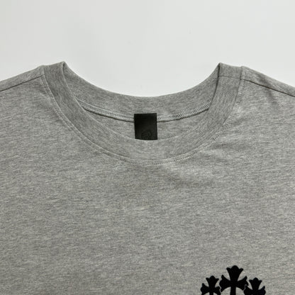 Chrome Hearts Flocked Print Cross Long-Sleeve T-Shirt