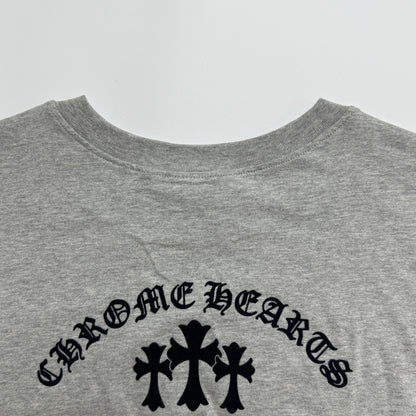 Chrome Hearts Flocked Print Cross Long-Sleeve T-Shirt