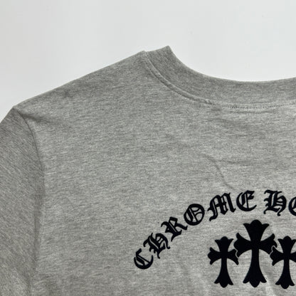 Chrome Hearts Flocked Print Cross Long-Sleeve T-Shirt