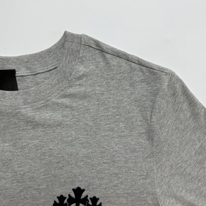 Chrome Hearts Flocked Print Cross Long-Sleeve T-Shirt