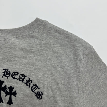 Chrome Hearts Flocked Print Cross Long-Sleeve T-Shirt