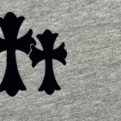 Chrome Hearts Flocked Print Cross Long-Sleeve T-Shirt