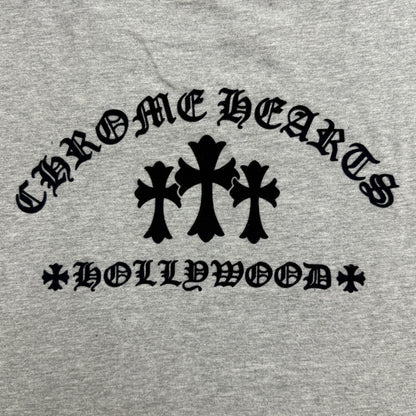 Chrome Hearts Flocked Print Cross Long-Sleeve T-Shirt