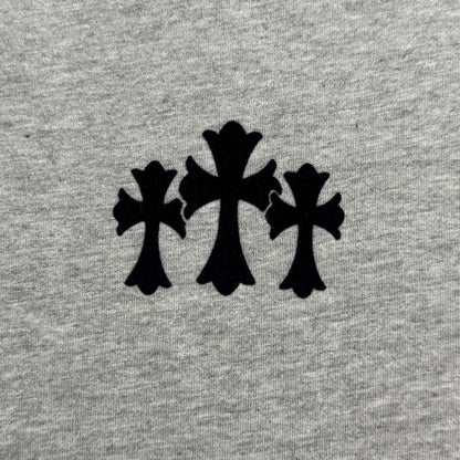 Chrome Hearts Flocked Print Cross Long-Sleeve T-Shirt