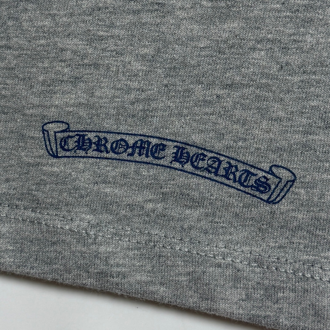 Chrome Hearts Flocked Print Cross Long-Sleeve T-Shirt