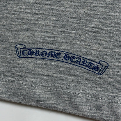 Chrome Hearts Flocked Print Cross Long-Sleeve T-Shirt