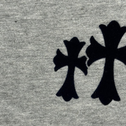 Chrome Hearts Flocked Print Cross Long-Sleeve T-Shirt