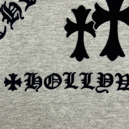 Chrome Hearts Flocked Print Cross Long-Sleeve T-Shirt