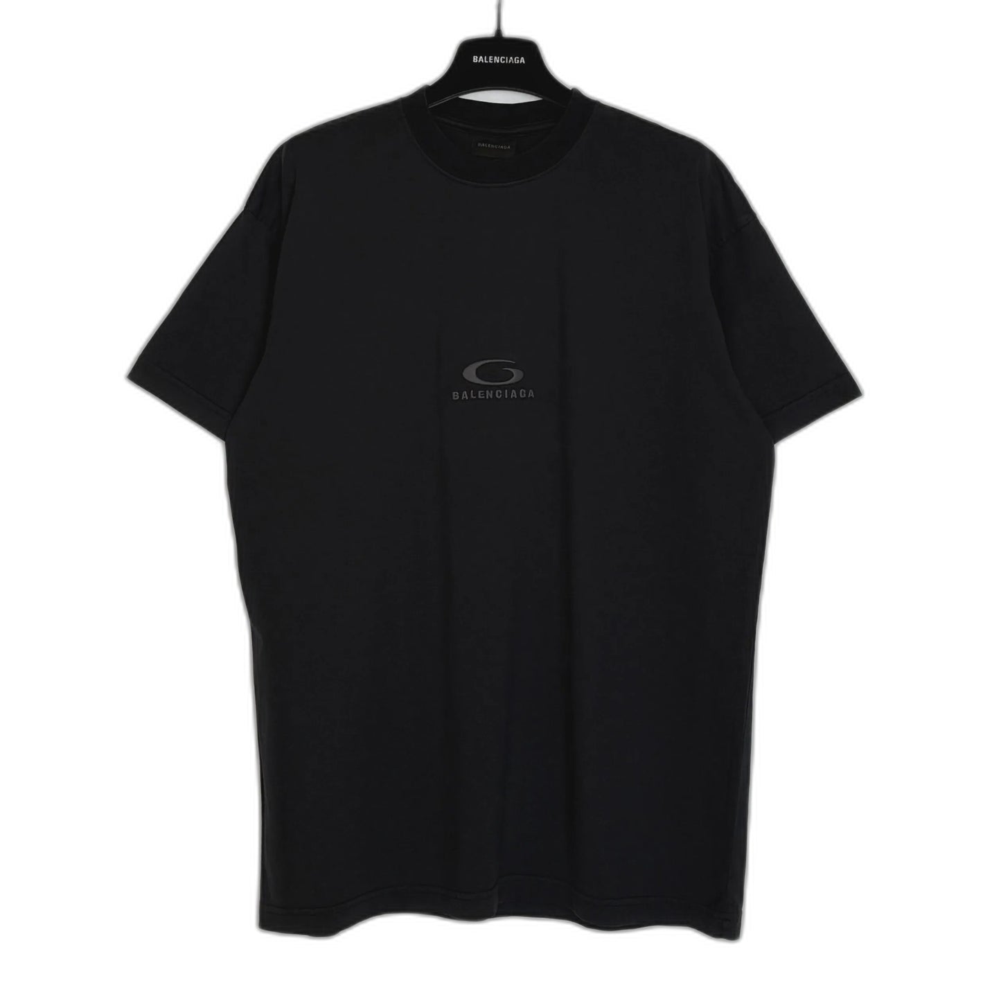 Balenciaga Men's Loop Sports Icon Oversized T-shirt in Black Faded