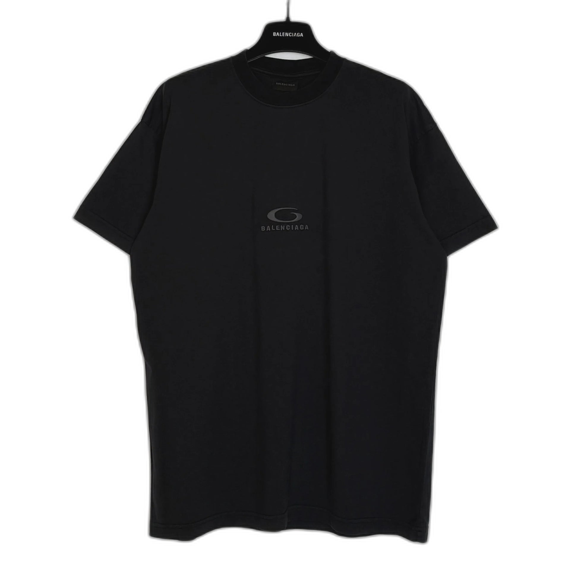 Balenciaga Men's Loop Sports Icon Oversized T-shirt in Black Faded