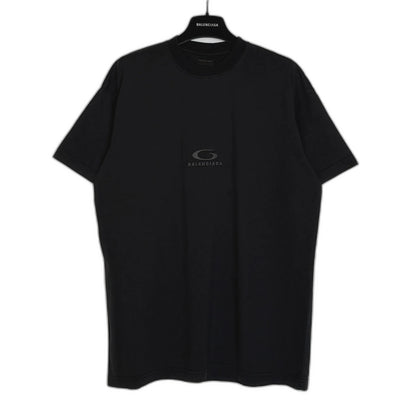 Balenciaga Men's Loop Sports Icon Oversized T-shirt in Black Faded