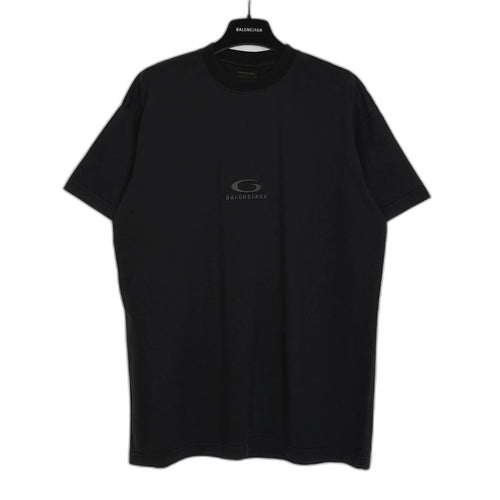 Balenciaga Men's Loop Sports Icon Oversized T-shirt in Black Faded