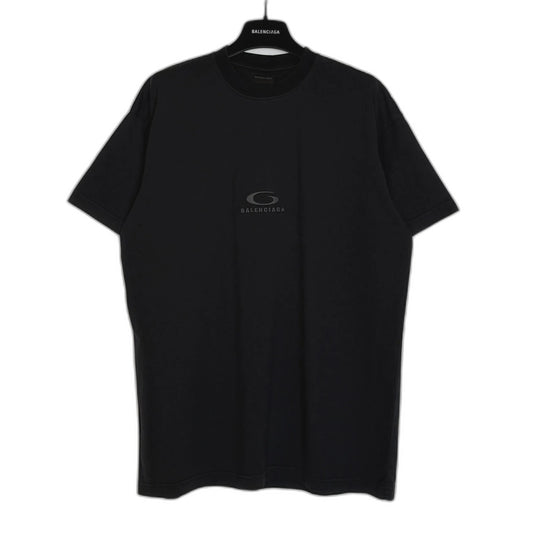 Balenciaga Men's Loop Sports Icon Oversized T-shirt in Black Faded