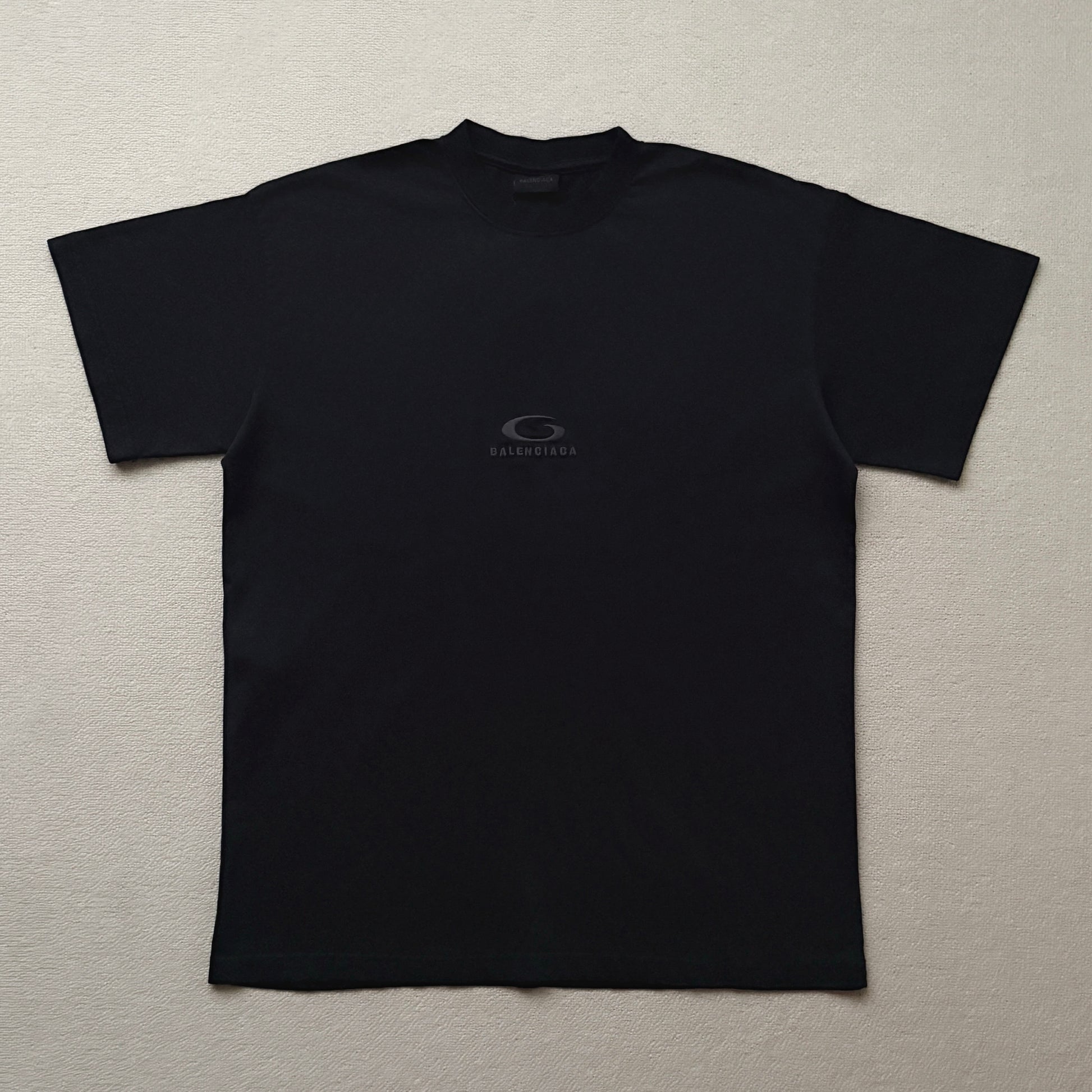 Balenciaga Men's Loop Sports Icon Oversized T-shirt in Black Faded
