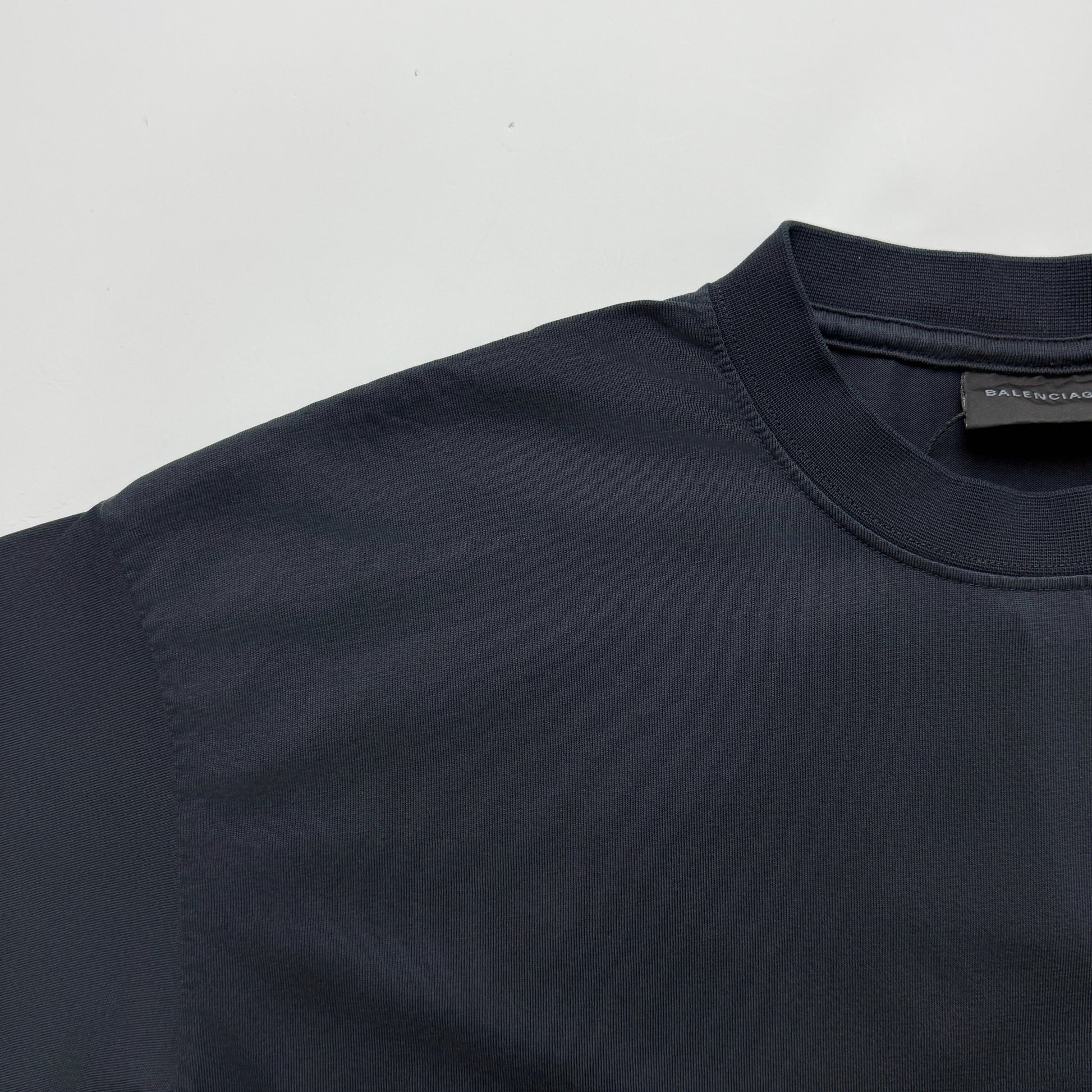 Balenciaga Men's Loop Sports Icon Oversized T-shirt in Black Faded