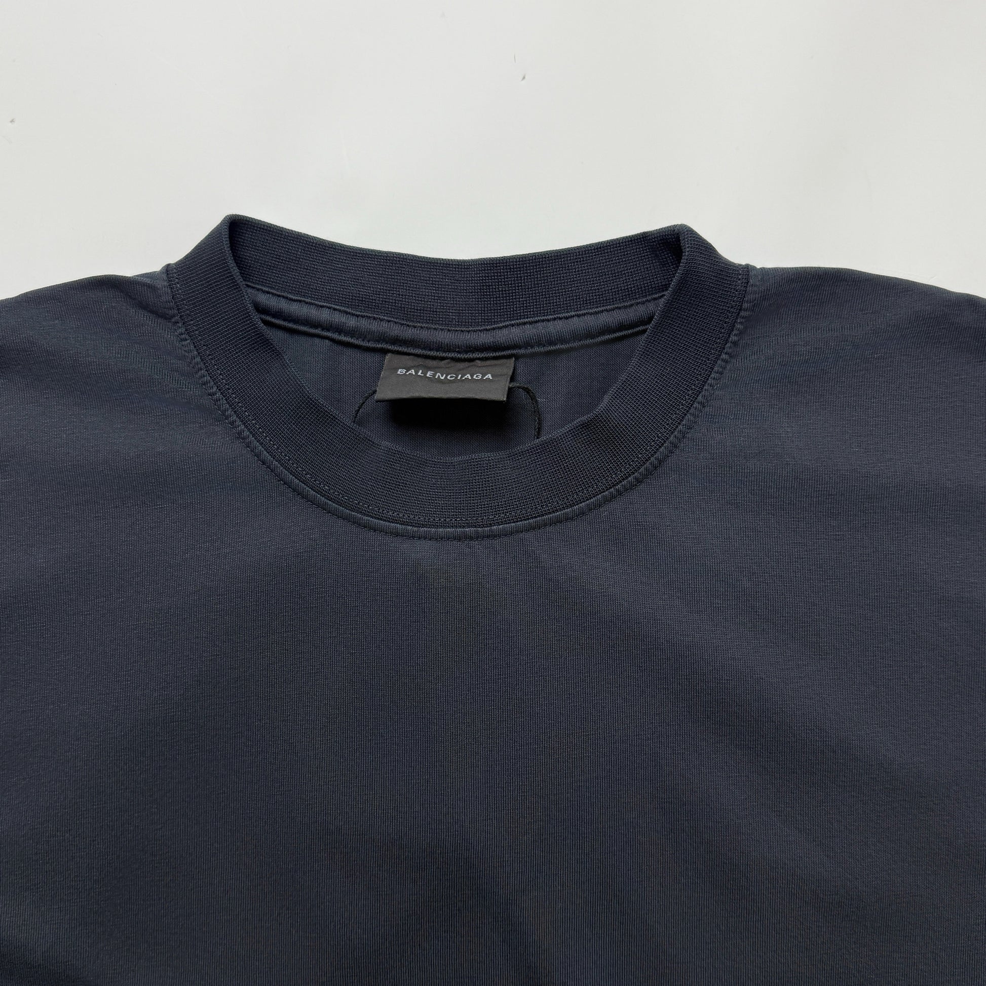 Balenciaga Men's Loop Sports Icon Oversized T-shirt in Black Faded