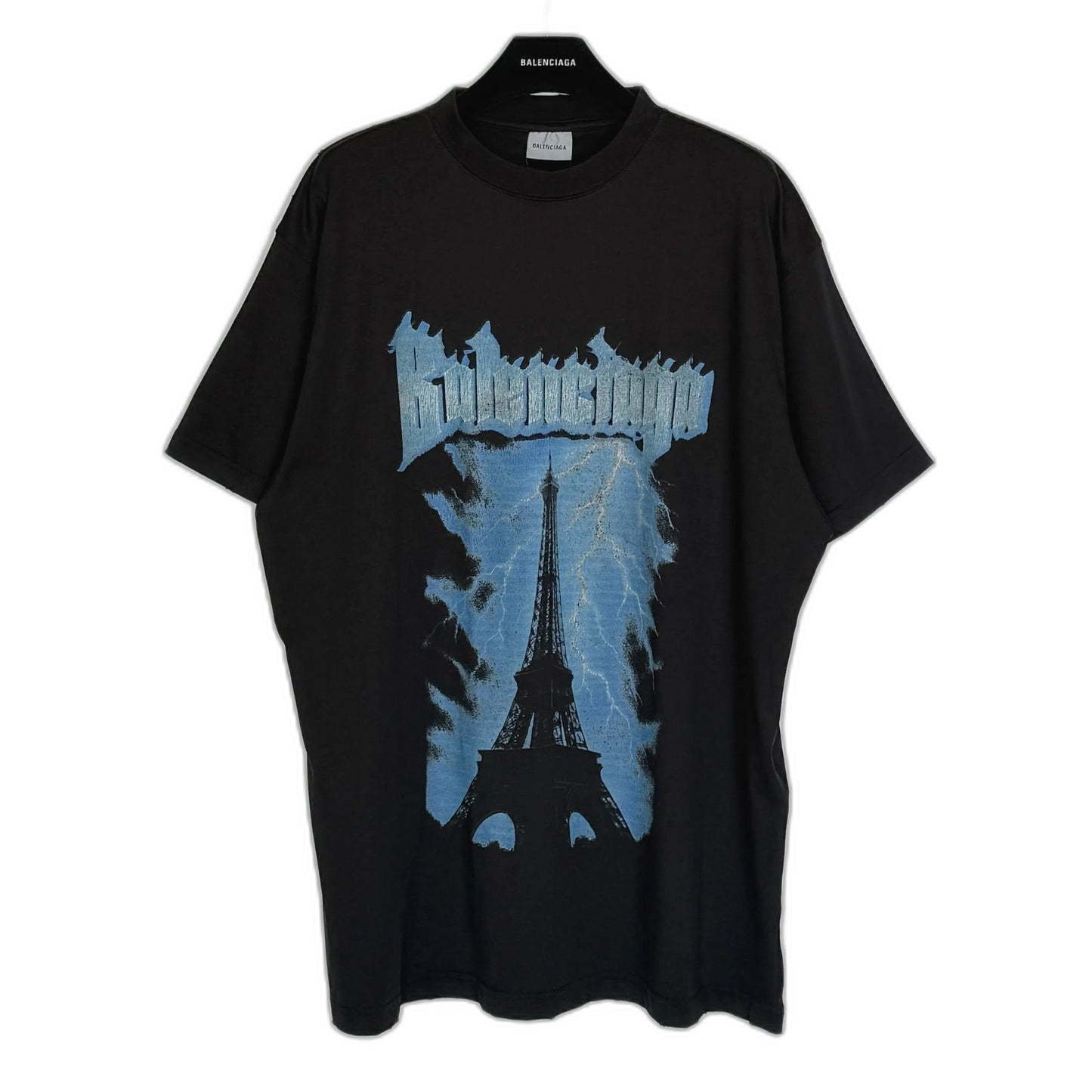 BALENCIAGA Paris Thunderstorm Oversized T-Shirt "Black"
