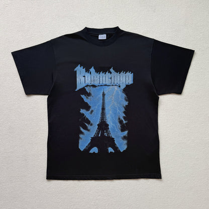 BALENCIAGA Paris Thunderstorm Oversized T-Shirt "Black"