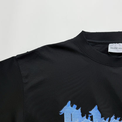 BALENCIAGA Paris Thunderstorm Oversized T-Shirt "Black"