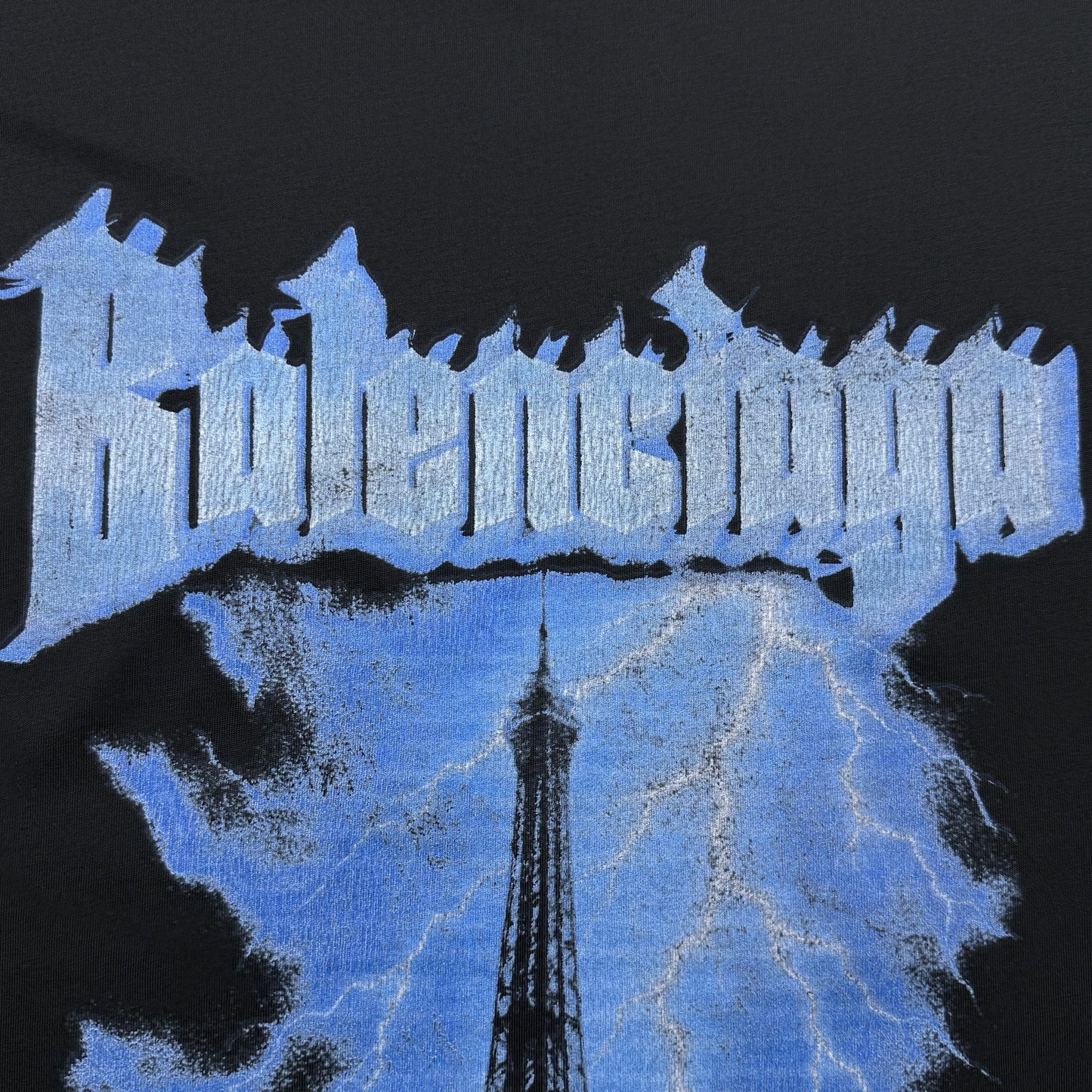 BALENCIAGA Paris Thunderstorm Oversized T-Shirt "Black"