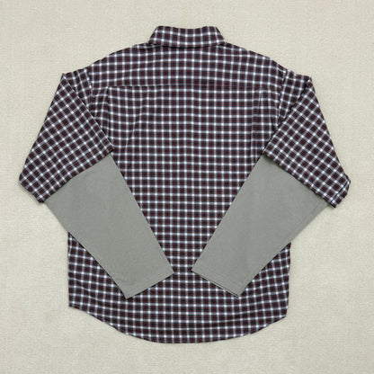 BALENCIAGA Design Sleeve Shirt "Red/Navy"