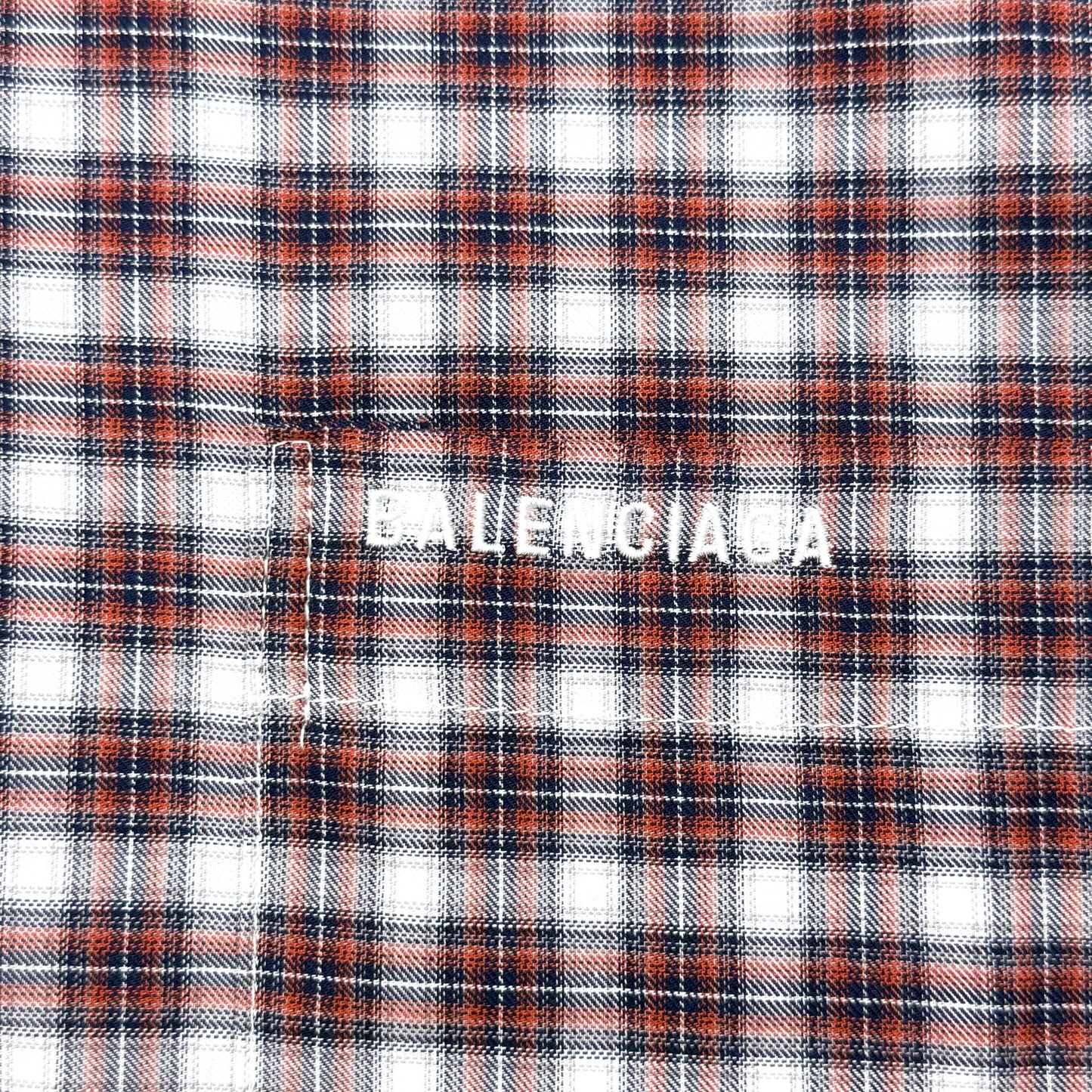 BALENCIAGA Design Sleeve Shirt "Red/Navy"