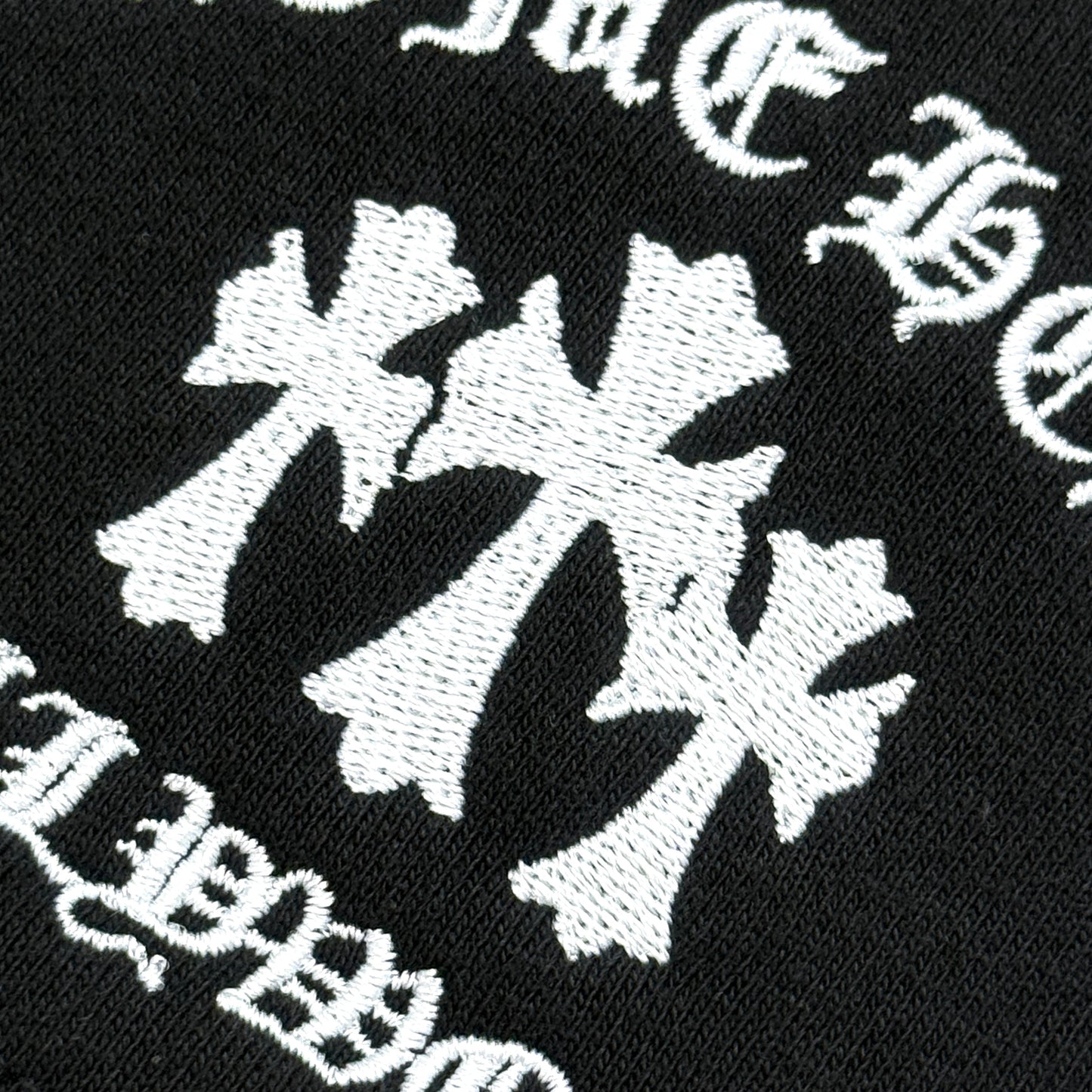 Chrome Hearts Cemetery Cross Embroidered Sweatshort