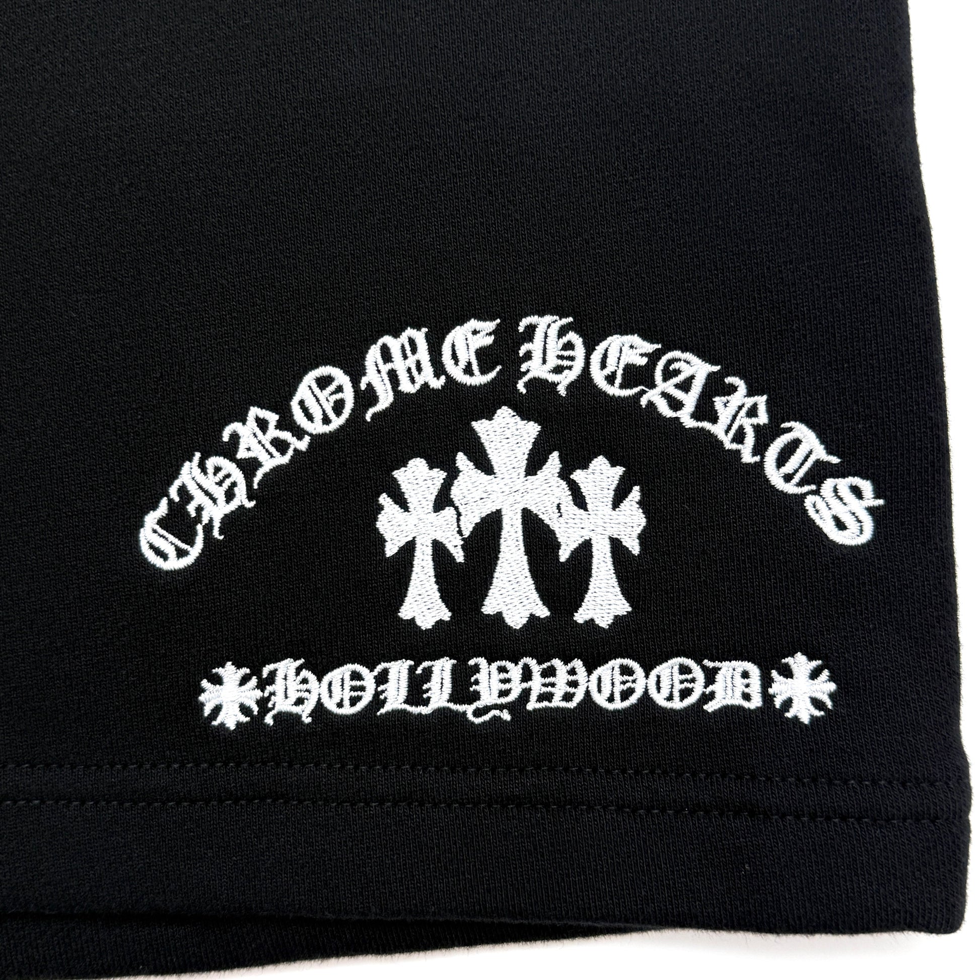 Chrome Hearts Cemetery Cross Embroidered Sweatshort
