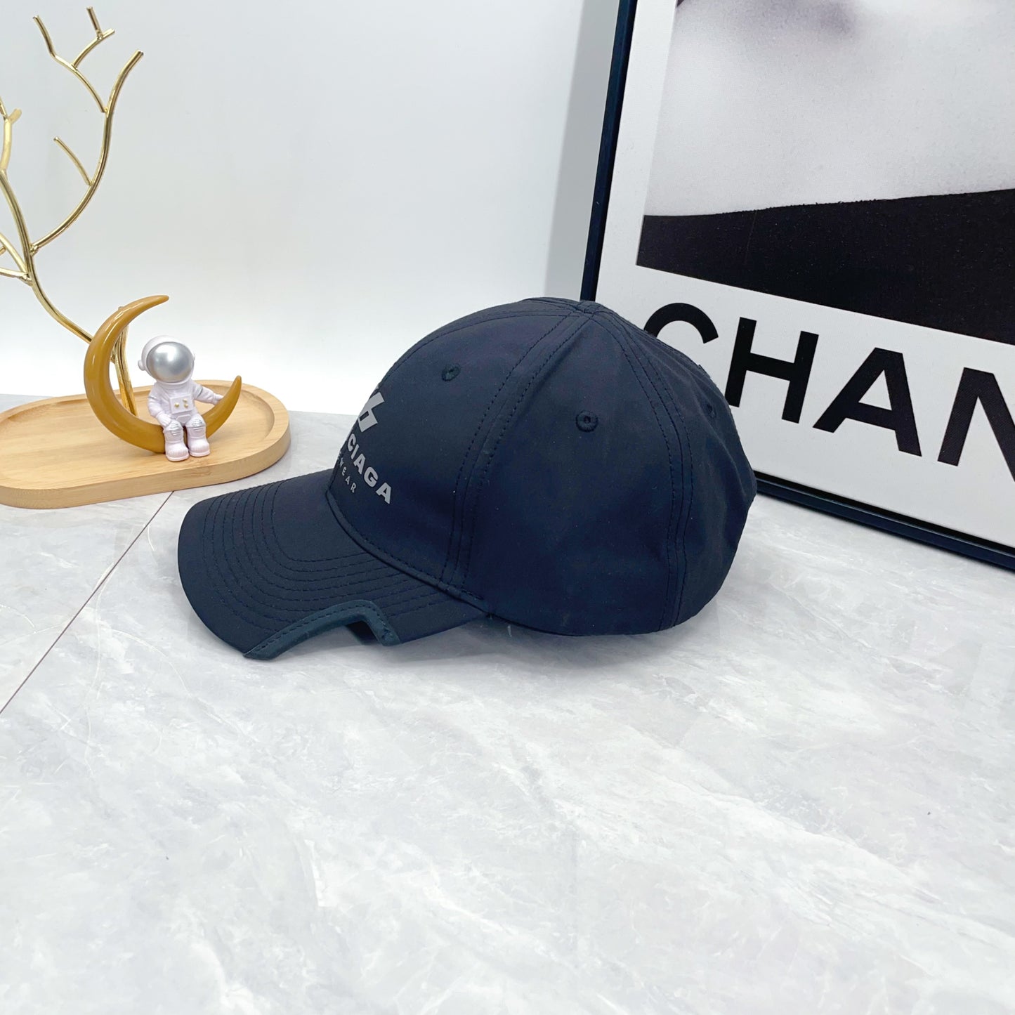 BALENCIAGA Activewear Cap in Technical Nylon "Black"