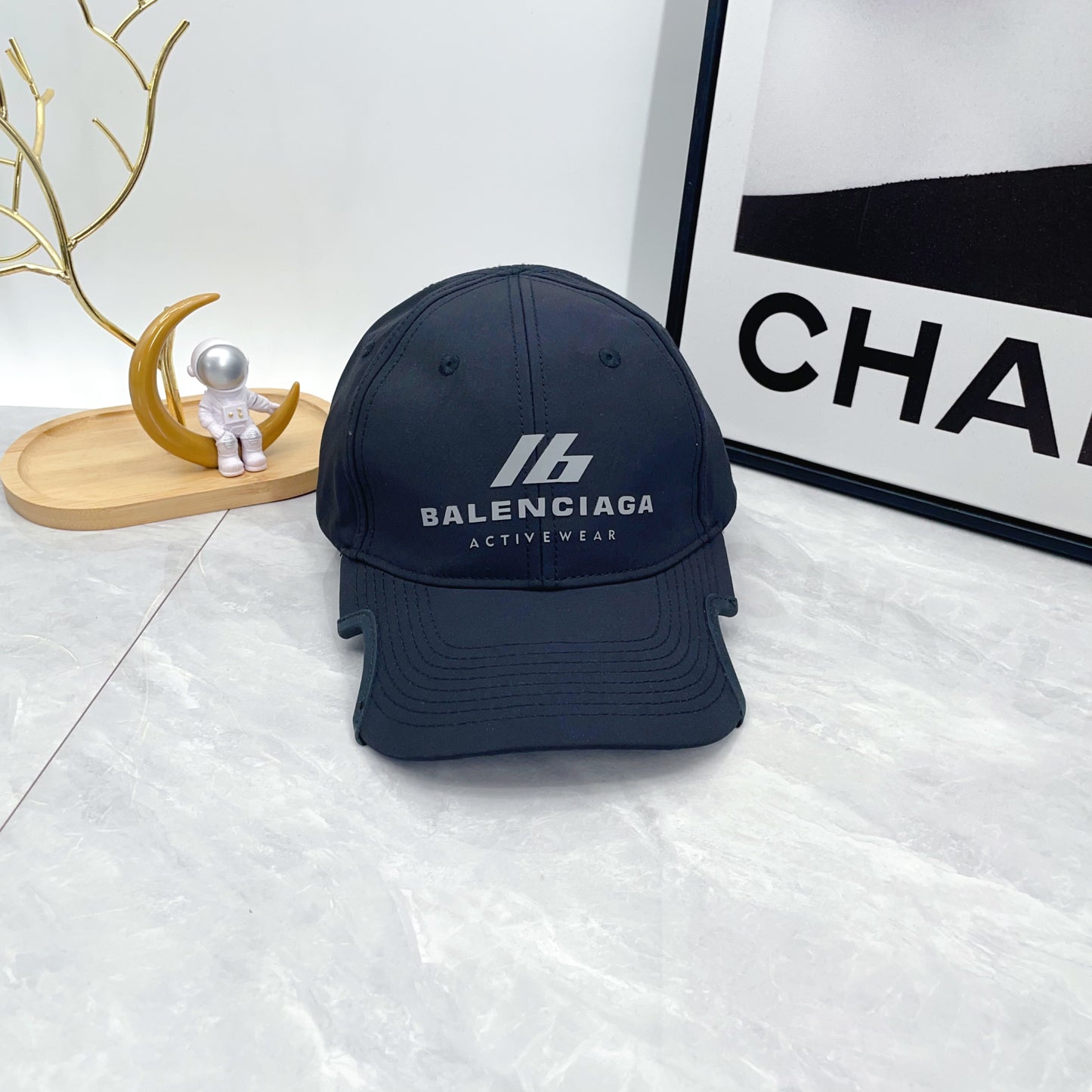 BALENCIAGA Activewear Cap in Technical Nylon "Black"