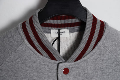 CELINE TEDDY COLLEGE JACKET IN COTTON FLEECE