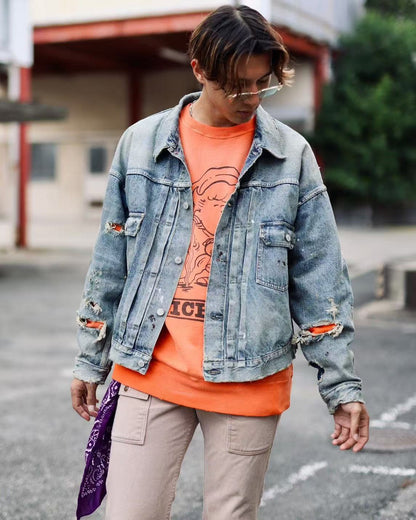 SAINT Mxxxxxx BJ_DENIM JACKET/DAMAGE