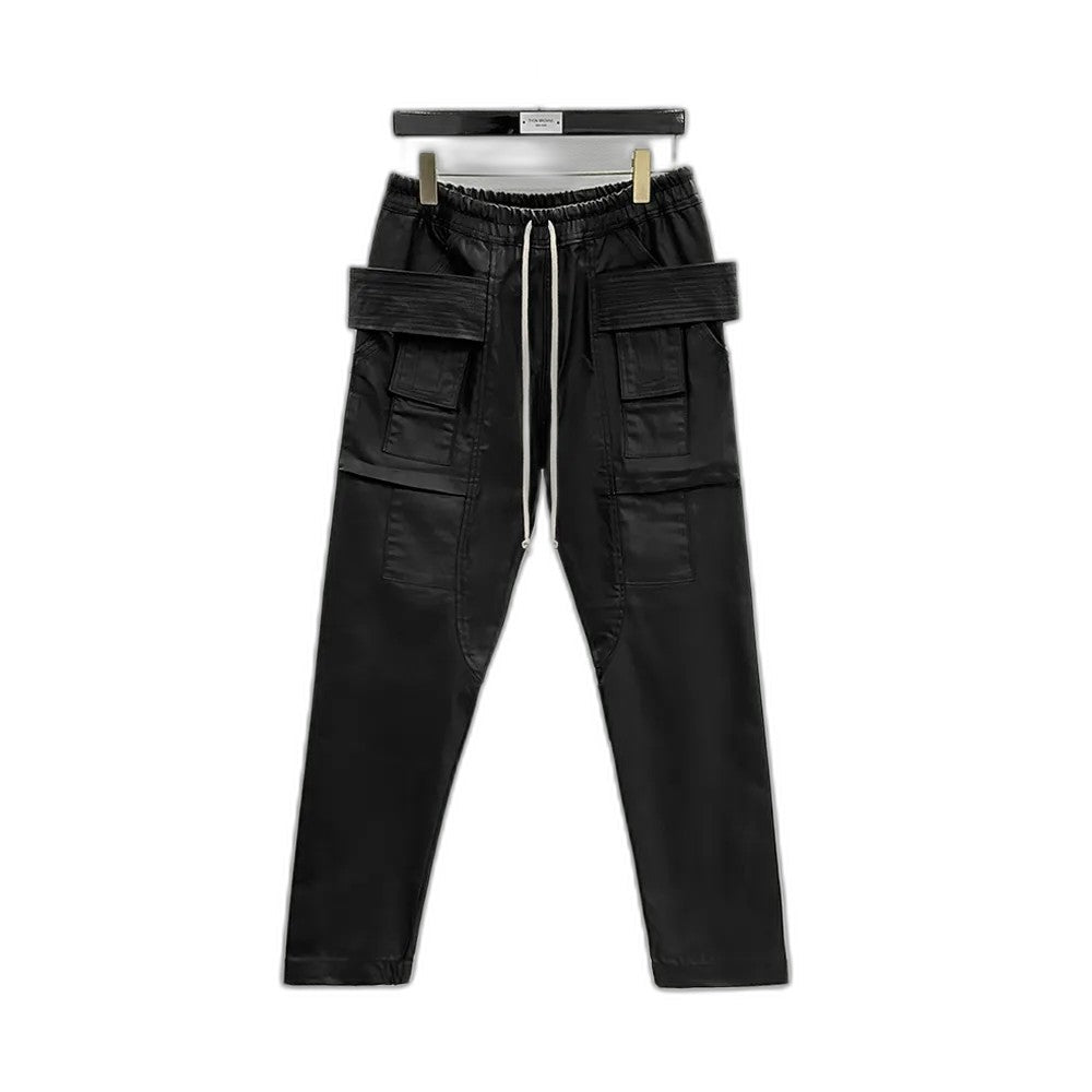 Rick Owens Creatch Drawstring Cropped Cargo Pants 'Black'