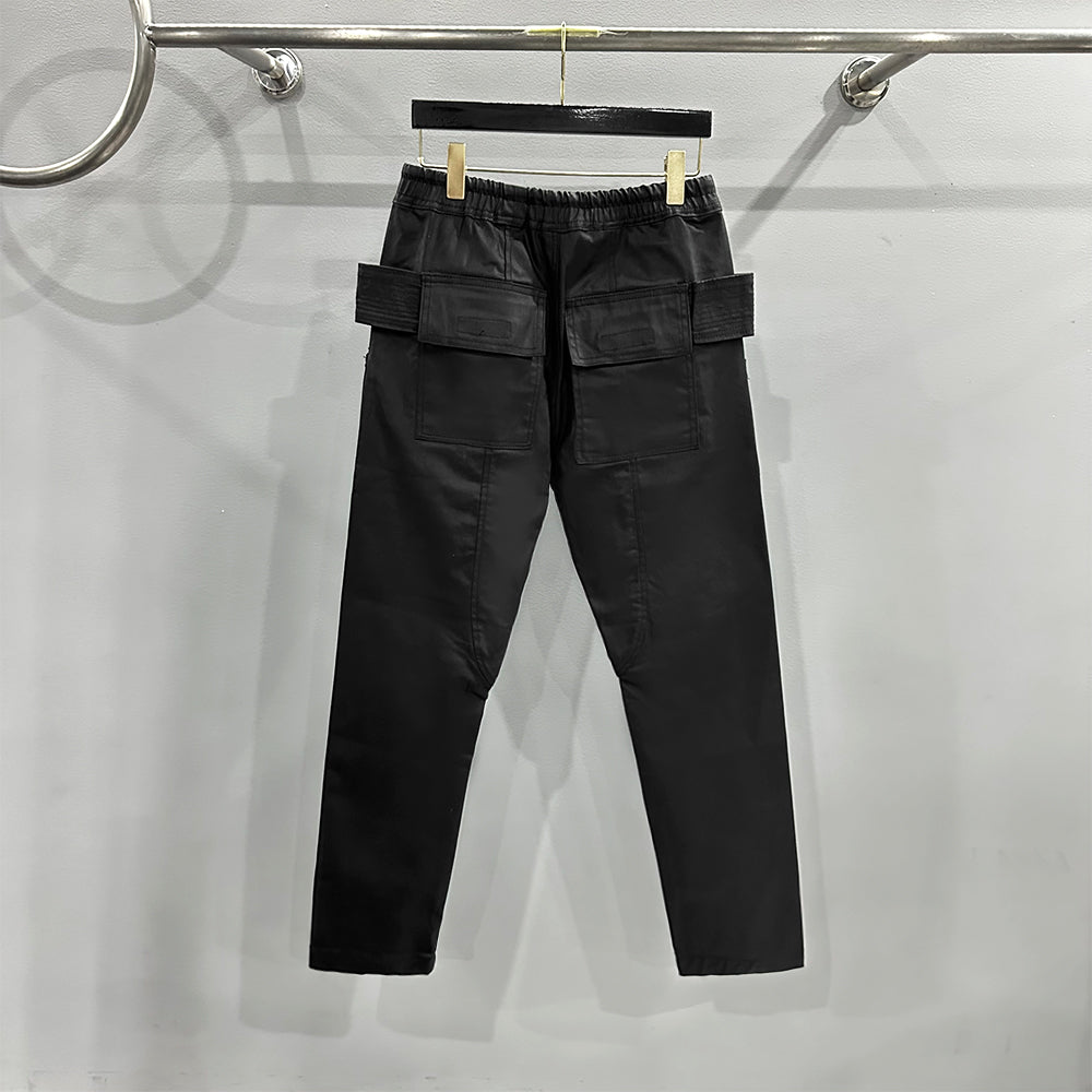 Rick Owens Creatch Drawstring Cropped Cargo Pants 'Black'