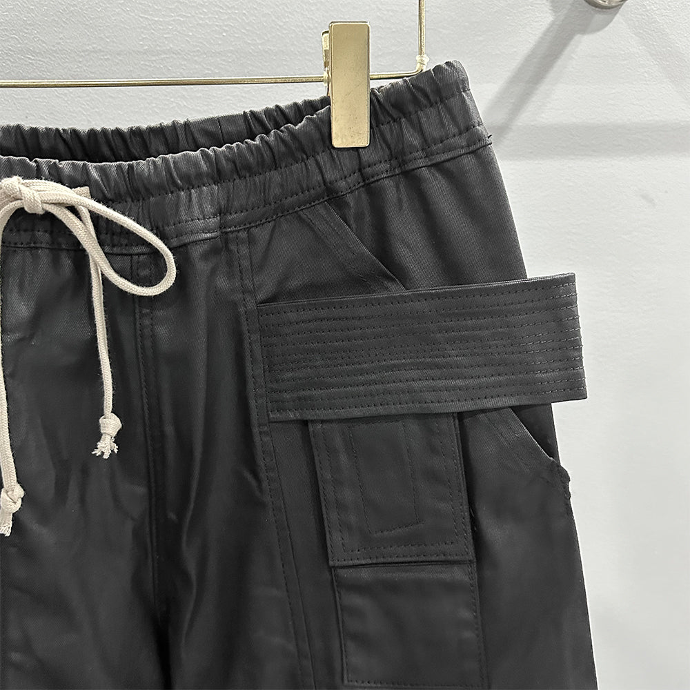Rick Owens Creatch Drawstring Cropped Cargo Pants 'Black'