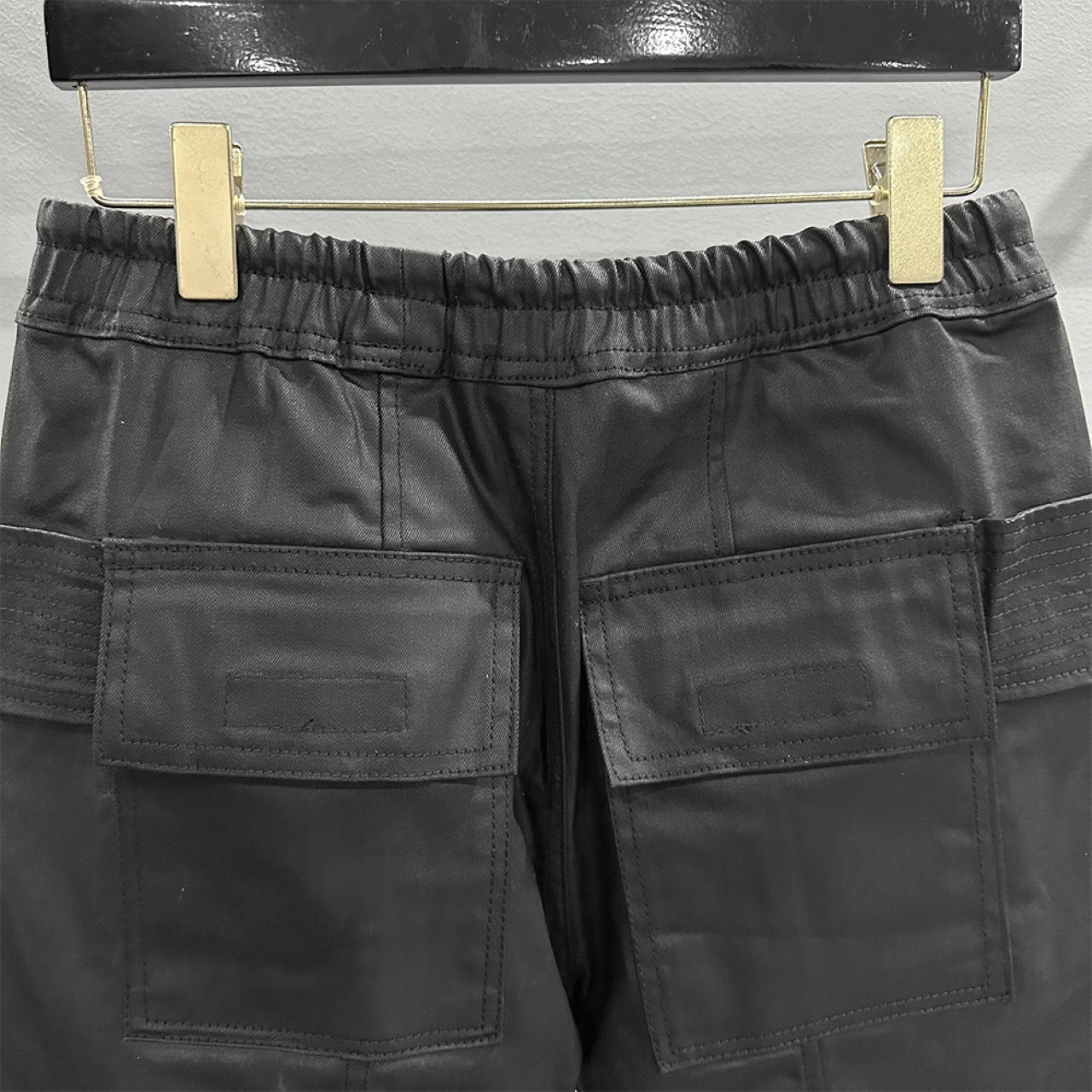 Rick Owens Creatch Drawstring Cropped Cargo Pants 'Black'