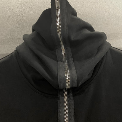 RICK OWENS DRKSHDW DU02D2291 F GIMP ZIP SWEAT HOODIE BLACK