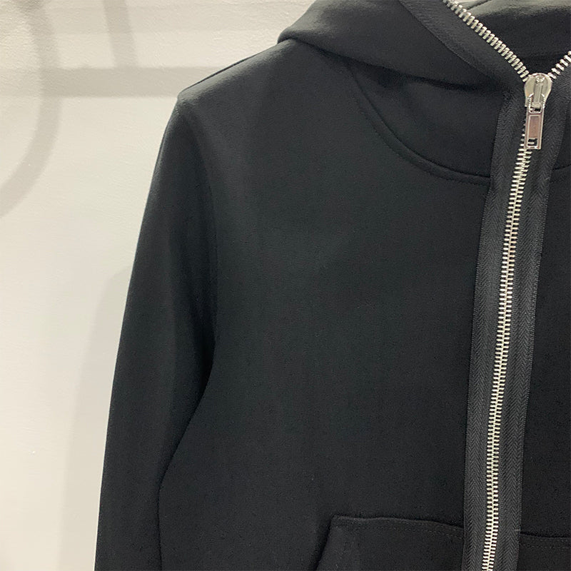 RICK OWENS DRKSHDW DU02D2291 F GIMP ZIP SWEAT HOODIE BLACK