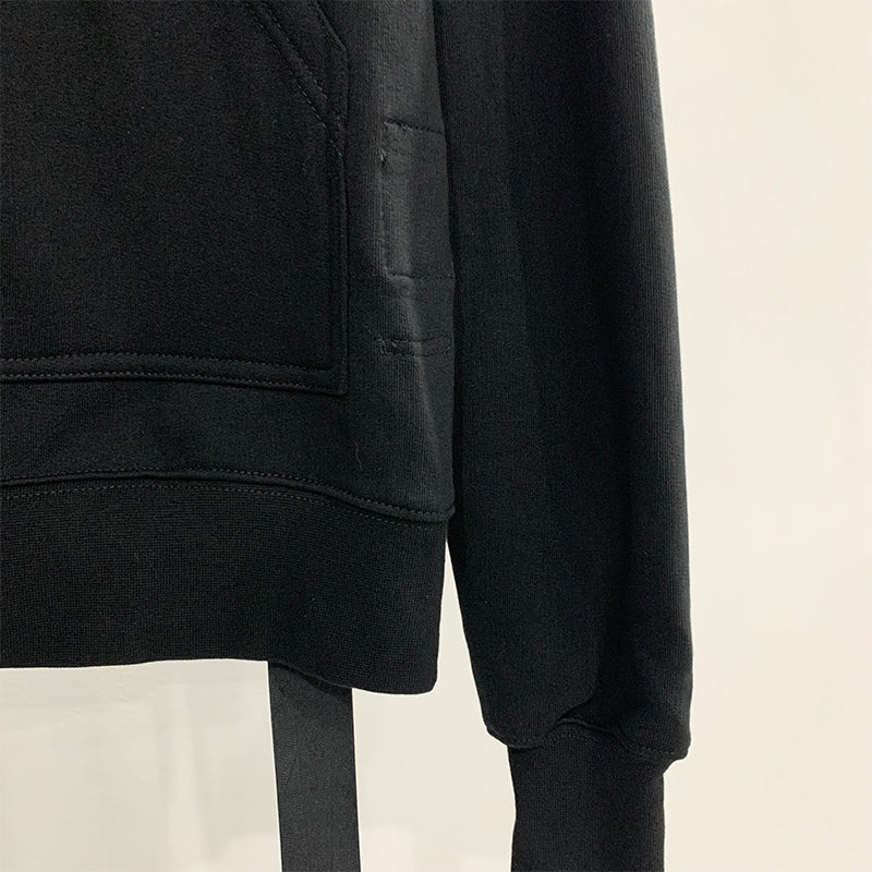 RICK OWENS DRKSHDW DU02D2291 F GIMP ZIP SWEAT HOODIE BLACK