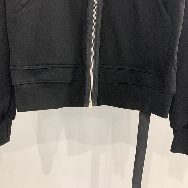 RICK OWENS DRKSHDW DU02D2291 F GIMP ZIP SWEAT HOODIE BLACK