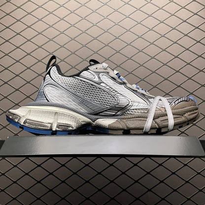 BALENCIAGA 3XL Sneaker Worn-Out "Dark Grey/White/Blue"