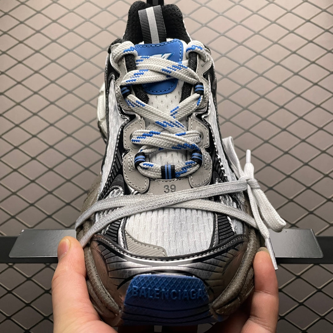 BALENCIAGA 3XL Sneaker Worn-Out "Dark Grey/White/Blue"